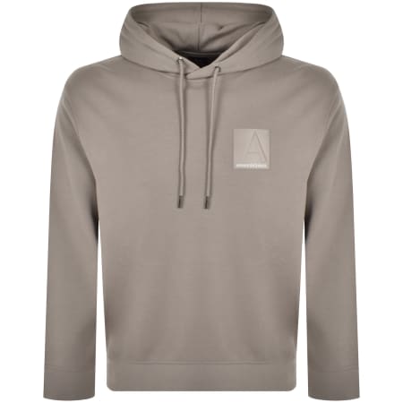 Armani Exchange Full Zip Logo Hoodie Grey Mainline Menswear Denmark